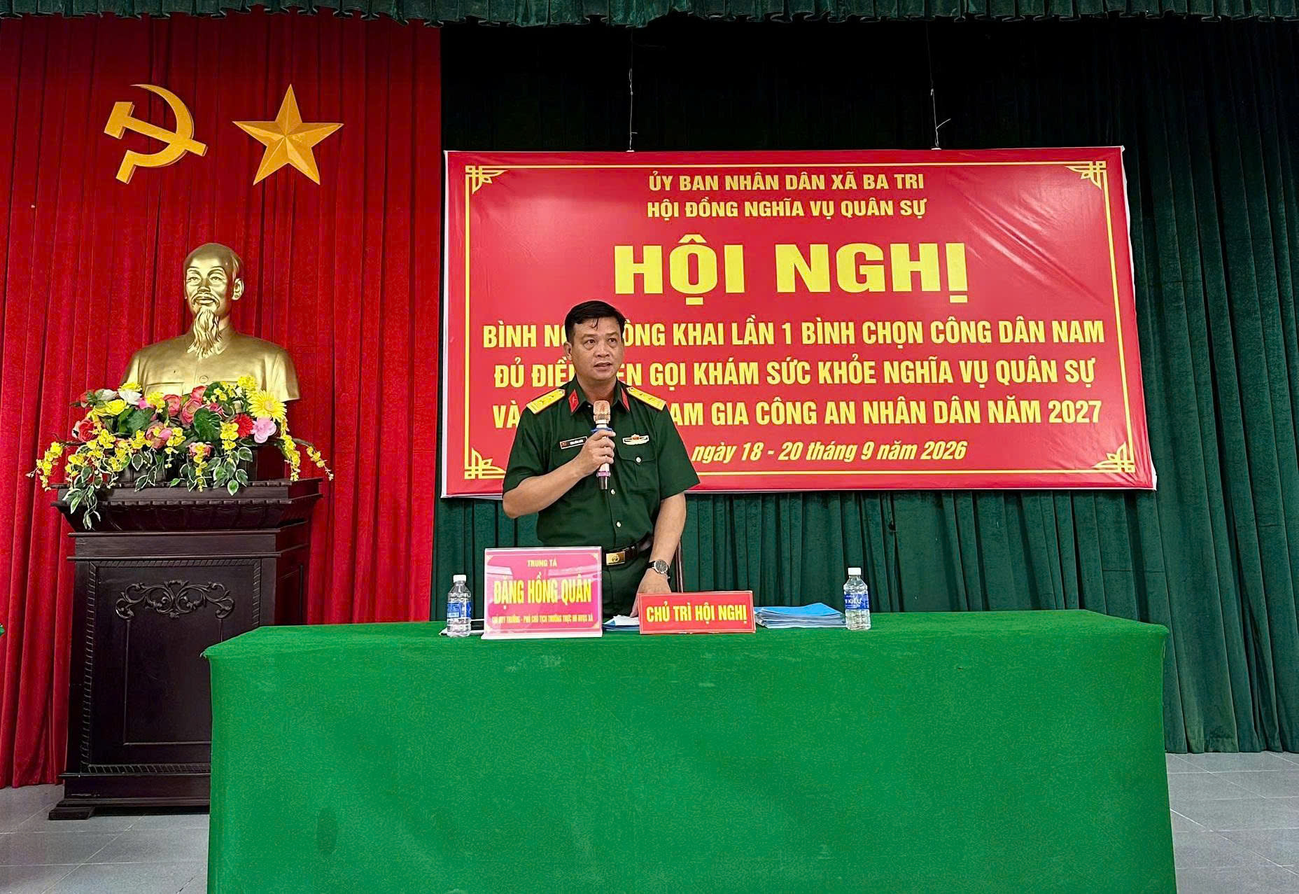 Ba Tri tổ chức bình nghị lần 1 đối với 2.176 thanh niên trong độ tuổi sẵn sàng nhập ngũ năm 2027