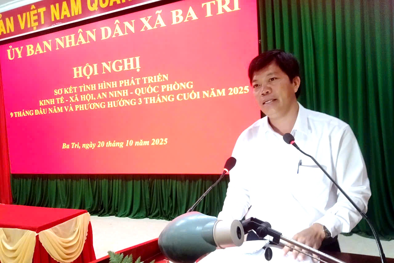 Ba Tri sơ kết tình hình phát triển kinh tế - xã hội, an ninh – quốc phòng 9 tháng đầu năm