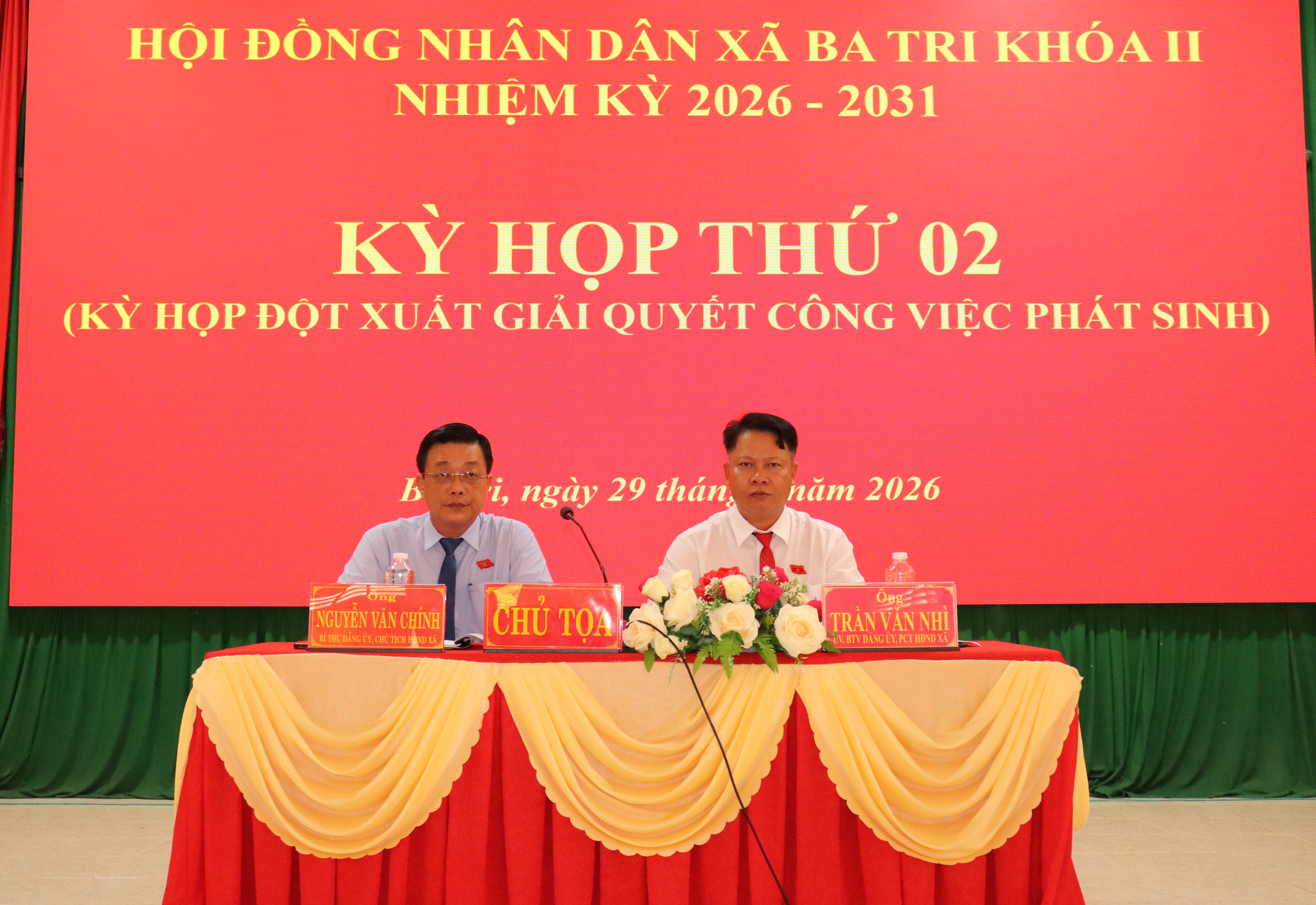 HĐND xã Ba Tri tổ chức kỳ họp thứ 2 giải quyết công việc phát sinh đột xuất