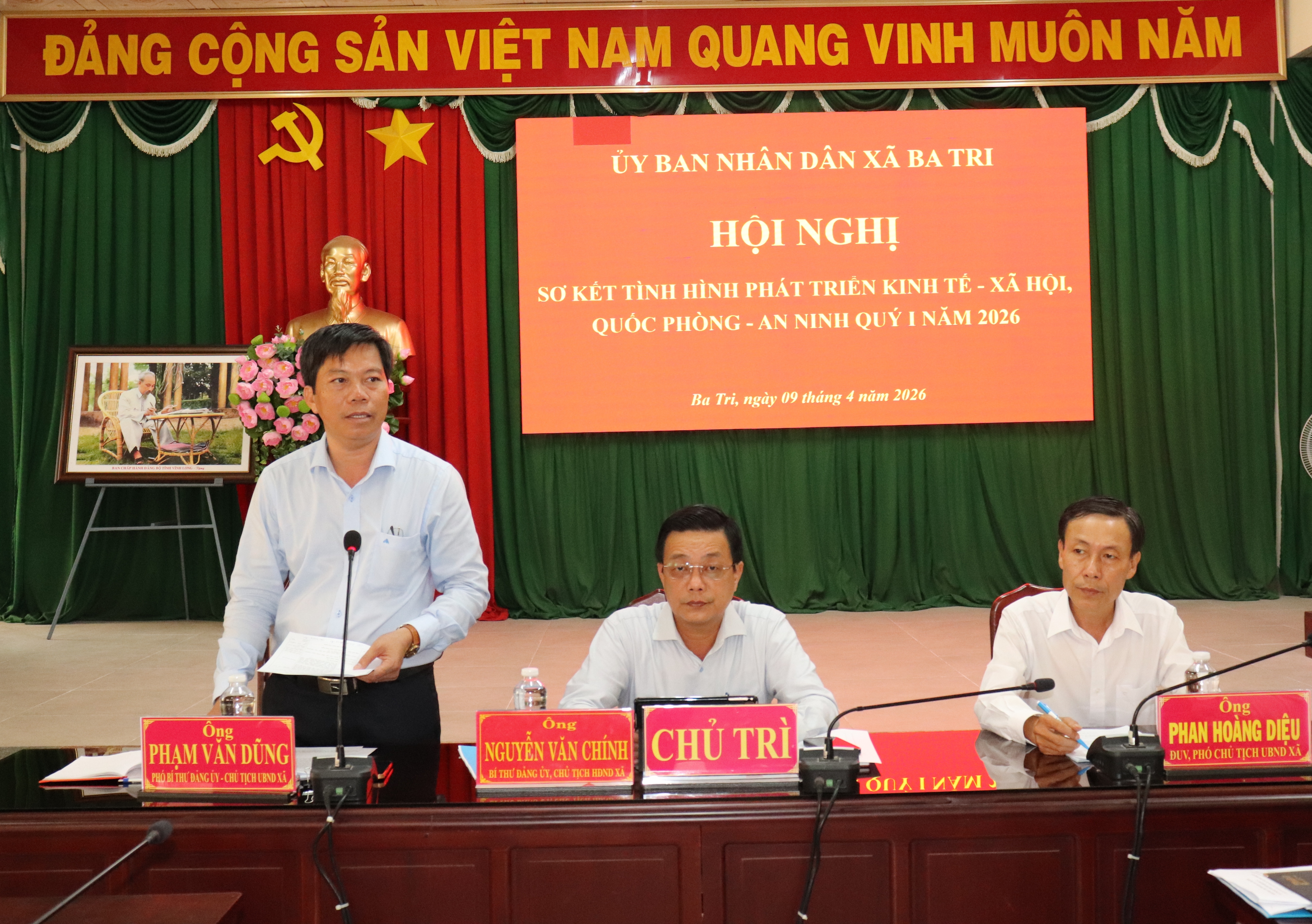Sơ kết tình hình phát triển kinh tế - xã hội, quốc phòng- an ninh, gắn sơ kết công tác xây dựng nông thôn mới quý I/2026 