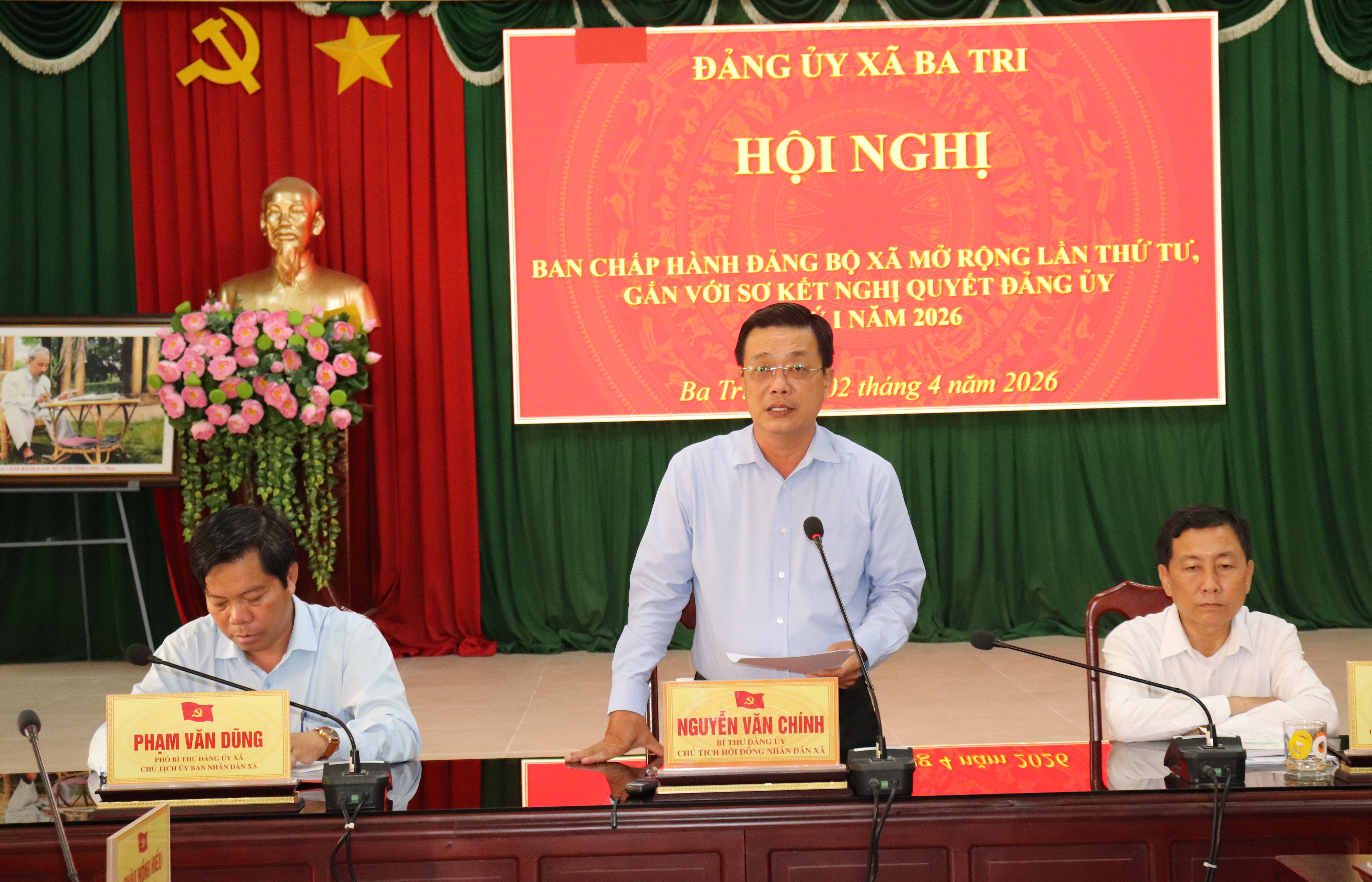 Đảng ủy xã Ba Tri sơ kết Nghị quyết quý I, triển khai phương hướng, nhiệm vụ quý II.