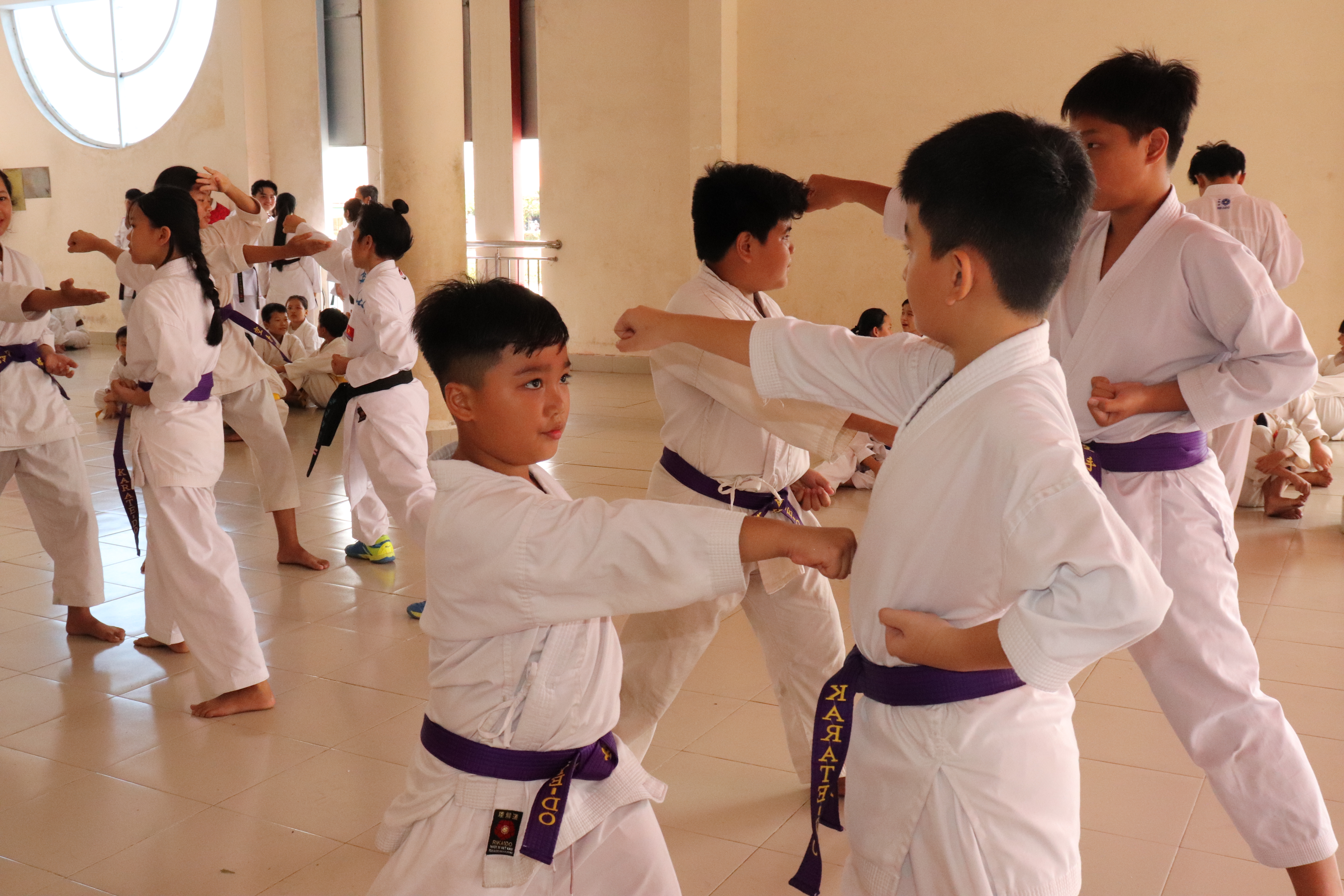 Câu lạc bộ Karate Ba Tri tổ chức kỳ thi lên đai Karate cho gần 80 võ sinh