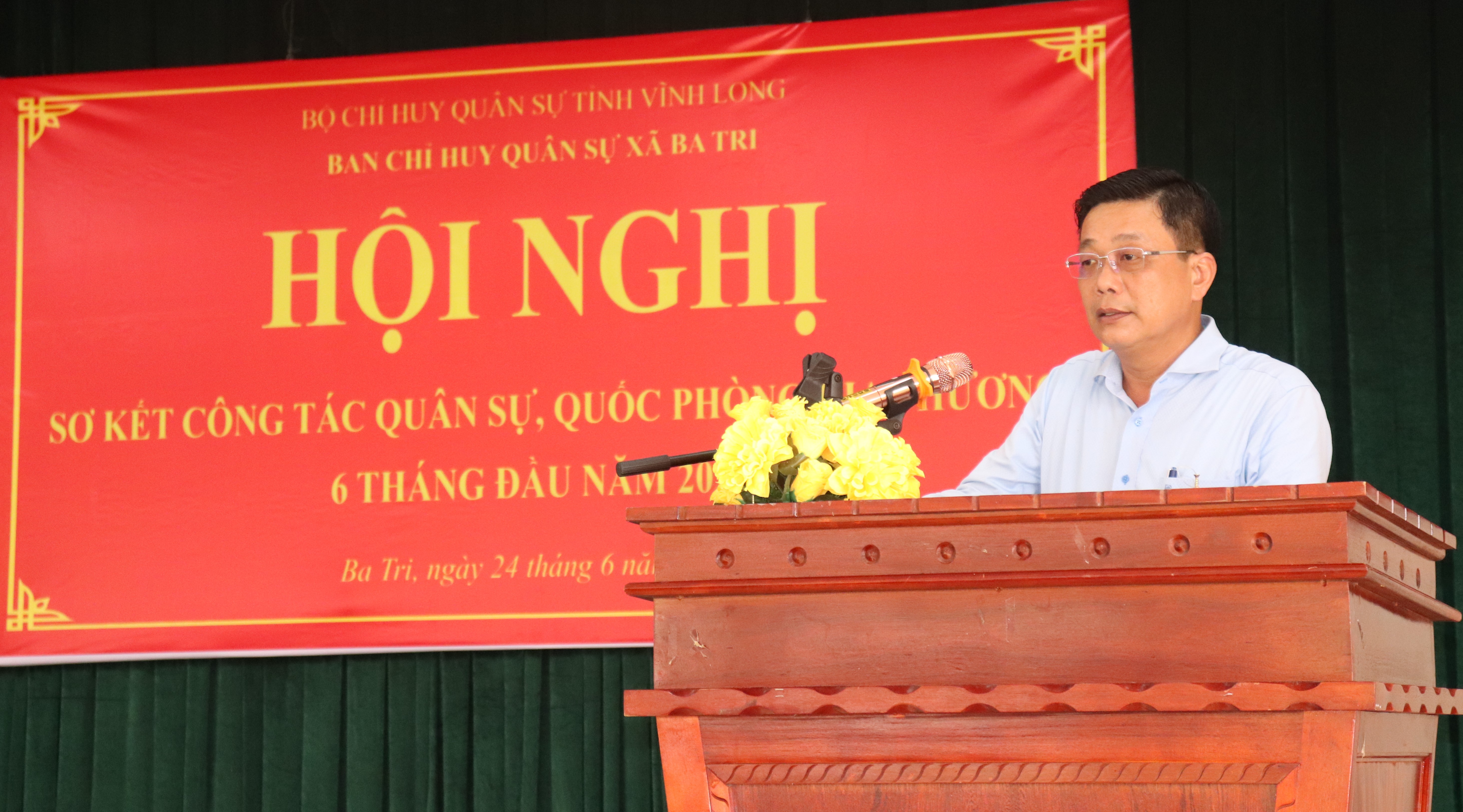 Sơ kết công tác quân sự, quốc phòng địa phương 6 tháng đầu năm 2026
