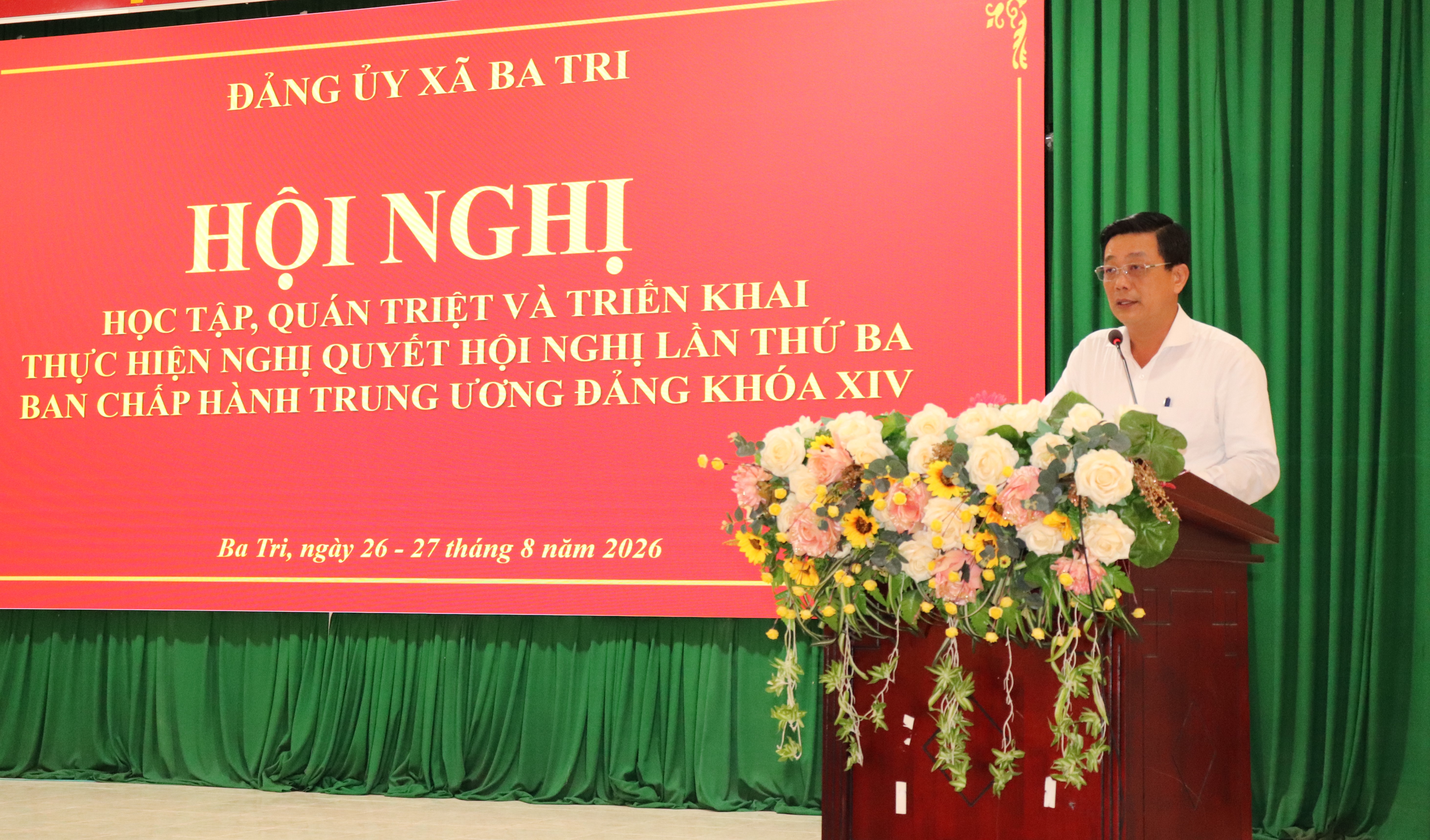 Ba Tri quán triệt và triển khai thực hiện Nghị quyết Hội nghị Trung ương 3, khóa XIV