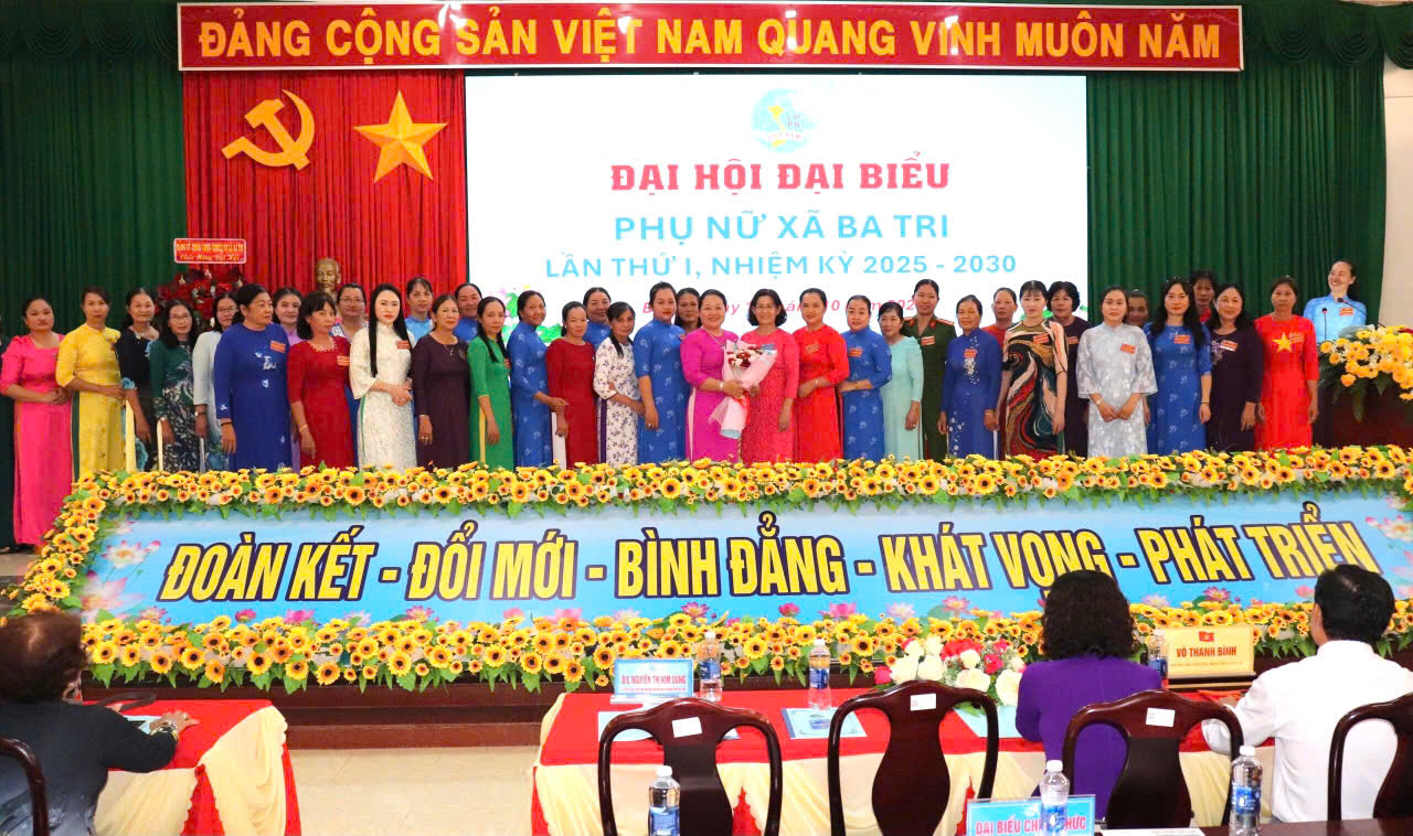 Đại hội đại biểu Hội Liên hiệp Phụ nữ xã Ba Tri lần thứ I, nhiệm kỳ 2025-2030 