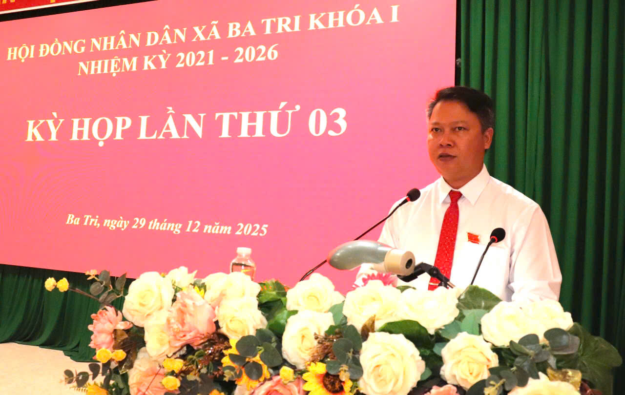 HĐND xã Ba Tri tổ chức Kỳ họp thứ 3 đánh giá tình hình thực hiện Nghị quyết phát triển kinh tế - xã hội năm 2025