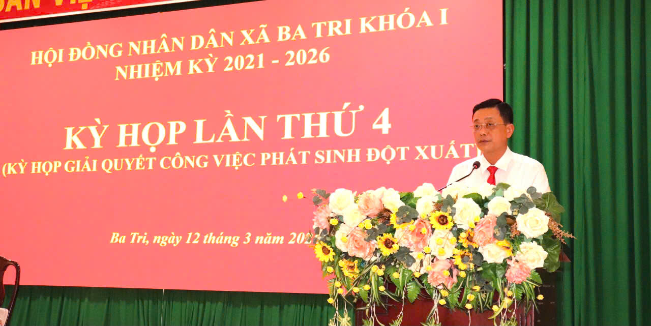 HĐND xã Ba Tri tổ chức kỳ họp giải quyết công việc phát sinh đột xuất