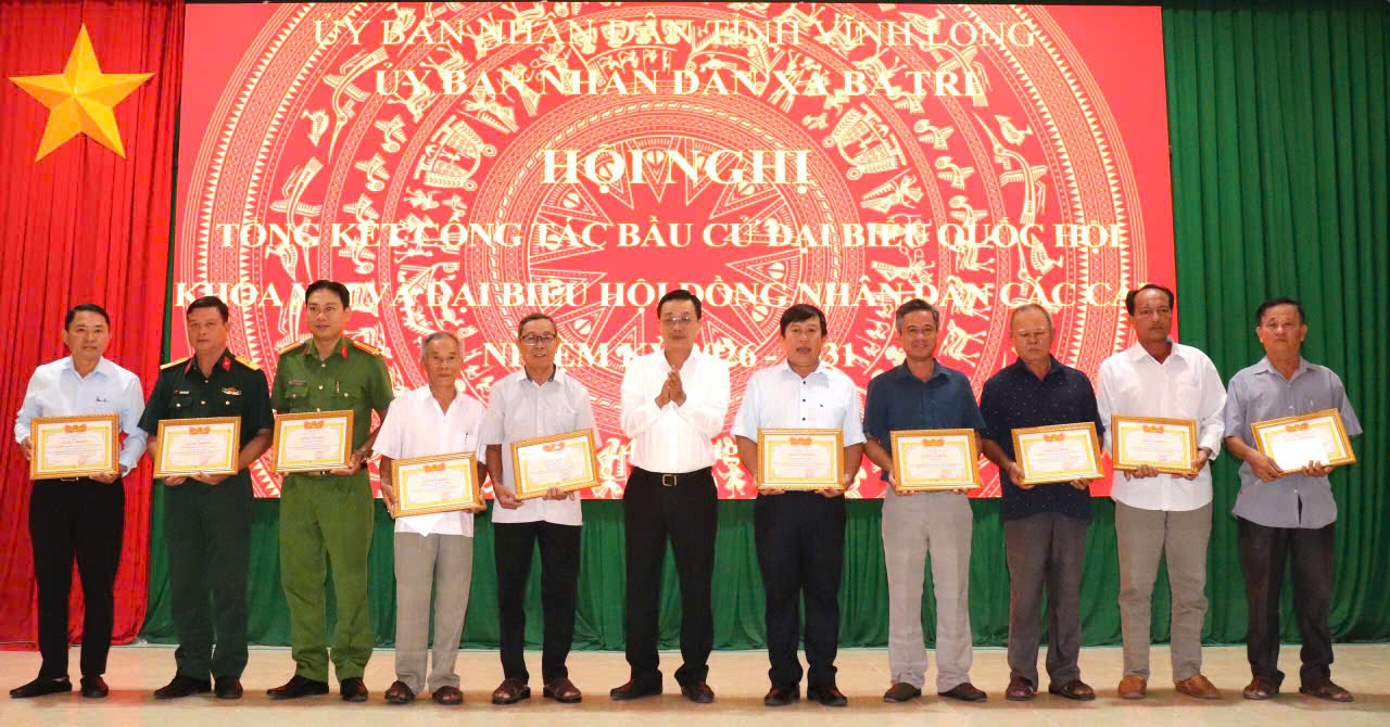 Xã Ba Tri tổng kết công tác bầu cử đại biểu Quốc hội khóa XVI và đại biểu HĐND các cấp nhiệm kỳ 2026-2031

