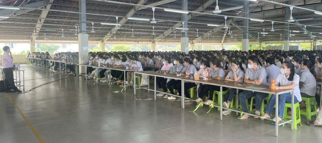 Công ty TNHH JSB International ViNa tập huấn an toàn, vệ sinh lao động cho công nhân, người lao động và công đoàn viên Công ty