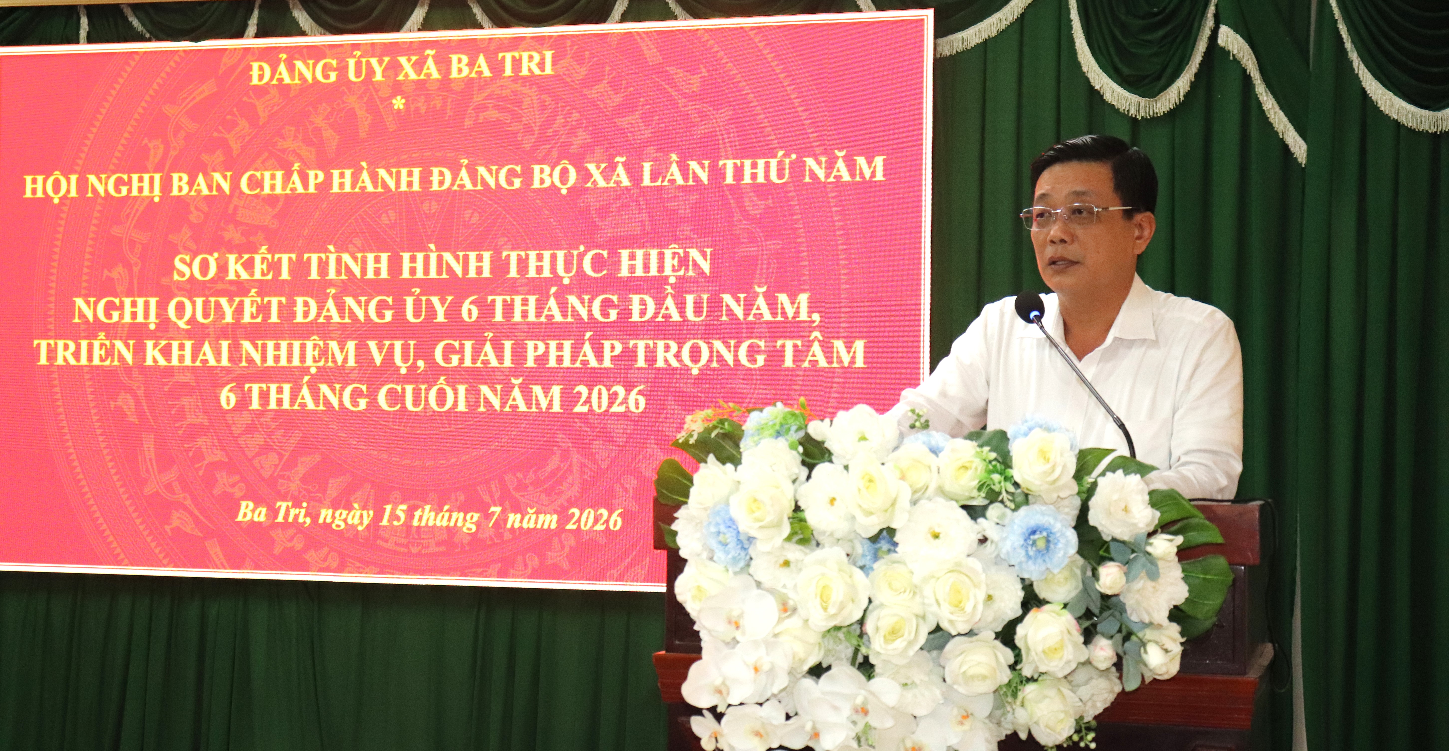 Hội nghị Ban Chấp hành Đảng bộ lần thứ 5 sơ kết tình hình thực hiện Nghị quyết 6 tháng đầu năm 2026